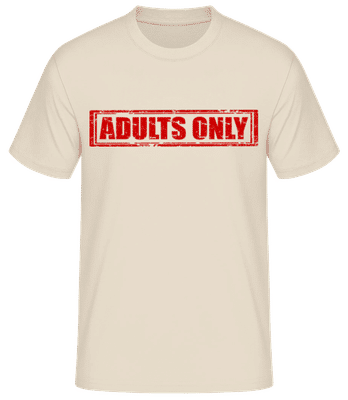 Adults Only Sign - T-shirt standard Homme - Crème - Devant