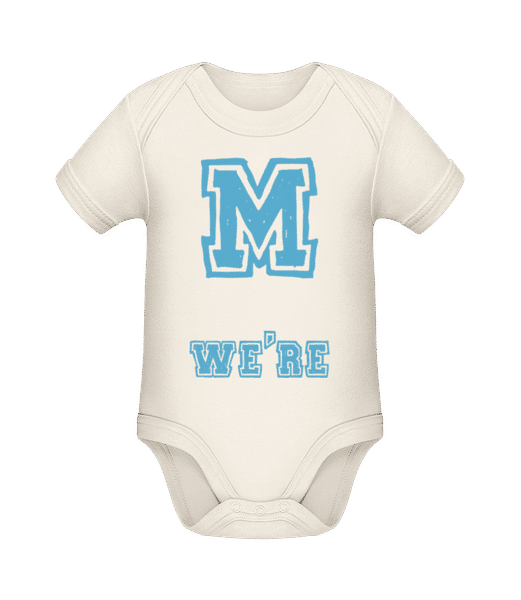 Aperçu: OMG Yes We're Triplets - Body manches courtes bio - Crème - Devant