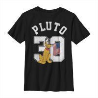 Disney Classics - Mickey Mouse - Pluto Collegiate - Detské Tričko - Čierna - Predné
