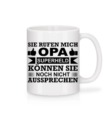 Opa Superheld - Tasse - Weiß - Vorne