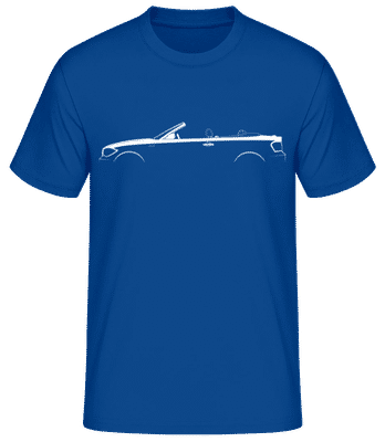 'BMW 1 Series Cabrio (E88)' Silhouette - Männer Basic T-Shirt - Royalblau - Vorne