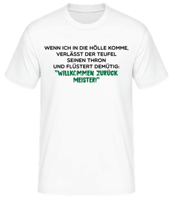 Willkommen Zurück Meister - Männer Basic T-Shirt - Weiß - Vorne