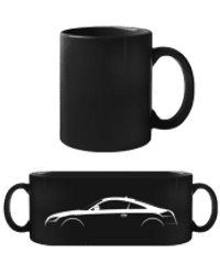 'Audi TT 2006' Silhouette - Taza negra - Negro - delante