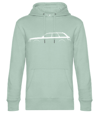 'Audi RS2 Avant' Silhouette - Unisex Premium Hoodie - Mintgrün - Vorne