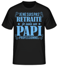Je Ne Suis Pas Retraité - T-shirt standard Homme - Noir - Devant
