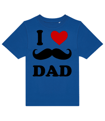 I Love Dad Beard - T-shirt enfants B&C - Bleu royal - Devant