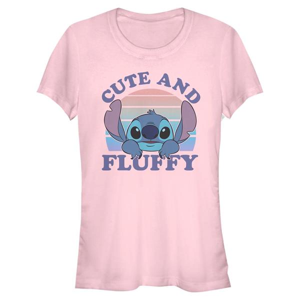 Preview: Disney Classics - Lilo & Stitch - Stitch Cute and Fluffy - Women's T-Shirt - Pink - Front