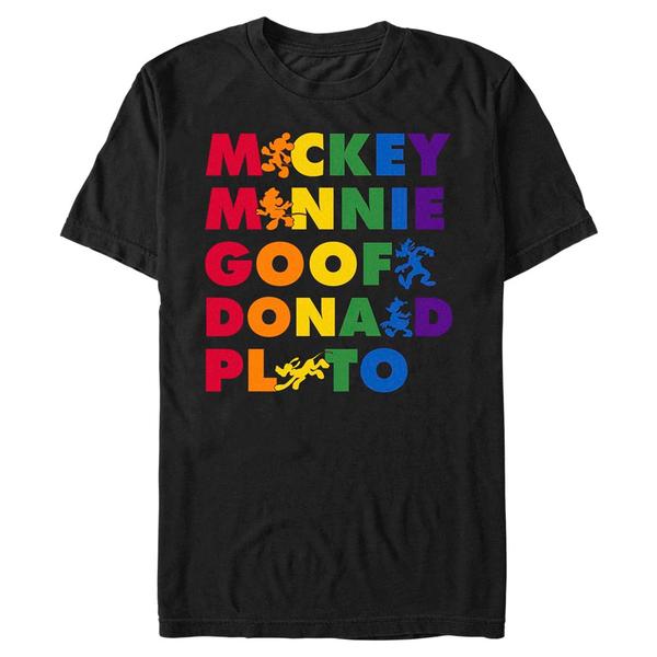 Aperçu: Disney Classics - Mickey Mouse - Skupina Prideful Friends - Pride - Homme T-shirt - Noir - Devant