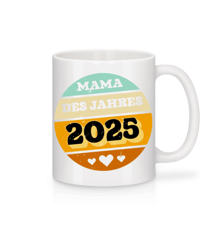 Vorschau: Mama des Jahres 2025 - Tasse - Weiß - Vorne