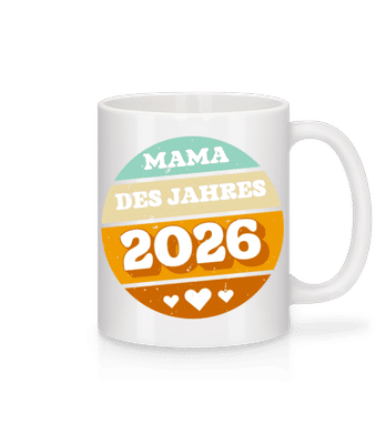 Mama des Jahres 2025 - Tasse - Weiß - Vorne