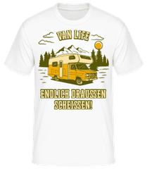 Van Life Endlich Draußen Scheißen · Männer T-Shirt B&C