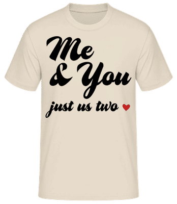 Me & You - Just Us Two - Camiseta básica para hombre - Crema - delante