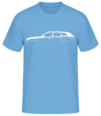 'BMW XM' Silhouette - T-shirt standard Homme - Bleu clair - Devant