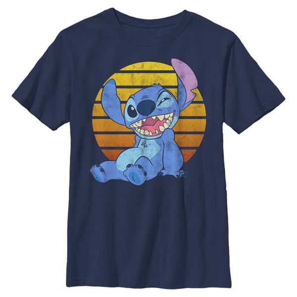 Aperçu: Disney Classics - Lilo & Stitch - Stitch Bright - Enfant T-shirt - Bleu marine - Devant