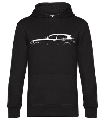 'BMW 1 Series 5-door (E87)' Silhouette - Sweat à capuche premium Unisexe - Noir - Devant