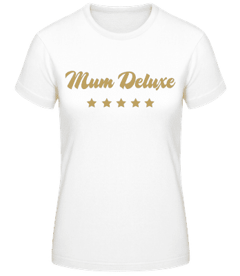 Mum Deluxe - Beige - Frauen Basic T-Shirt - Weiß - Vorne