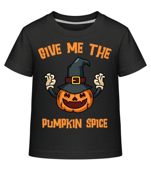 Aperçu: Give Me Pumpkin Spice - T-shirt shirtinator Enfant - Noir - Devant