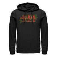 Star Wars - Logo Tartan - Vianoce - Unisex Mikiny s kapucňou - Čierna - Predné