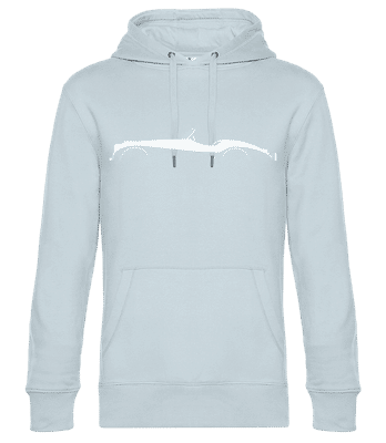 'Jaguar XK120' Silhouette - Pánska štandardná mikina s kapucňou - Svetlo modrá - Predné