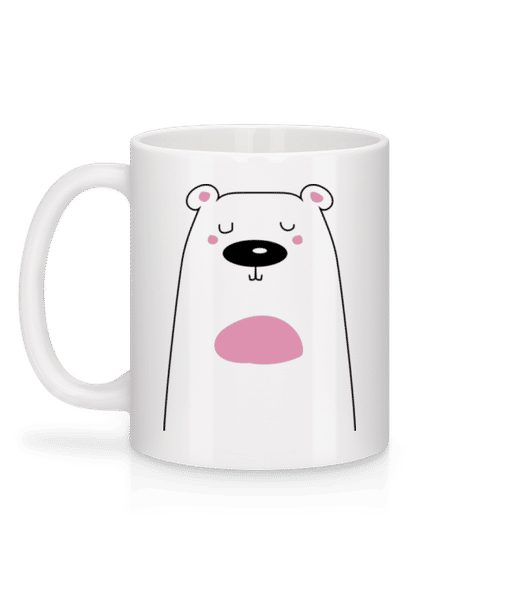 Aperçu: Ours Mignon - Mug en céramique blanc - Blanc - Derrière
