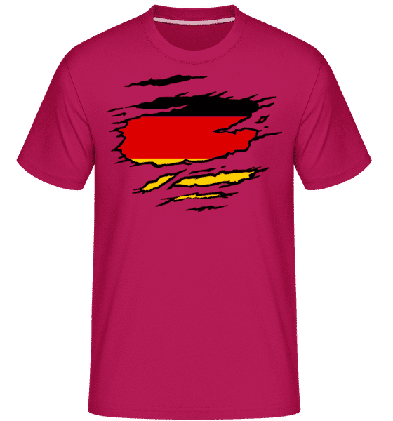 Aperçu: Flag à raccourci Allemagne -  T-Shirt Shirtinator homme - Magenta - Devant