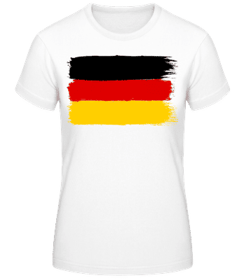 Country Flag Germany - Women's Basic T-Shirt - White - Front