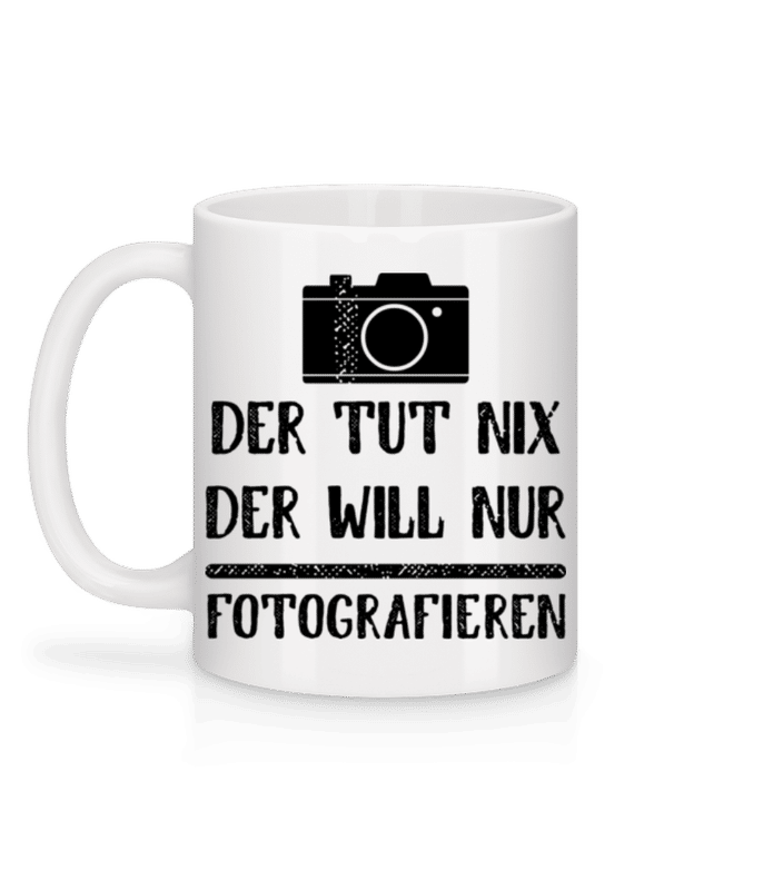 Vorschau: Der Tut Nix Nur Fotografieren - Tasse - Weiß - Hinten