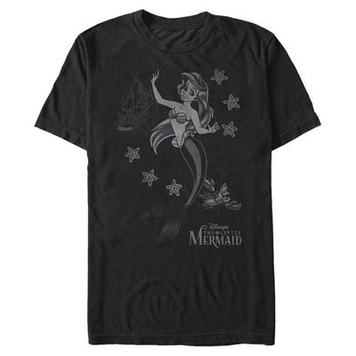 Disney - Ariel La Petite Sirène - Ariel & Sebastian Ariel Flash - Homme T-shirt - Noir - Devant