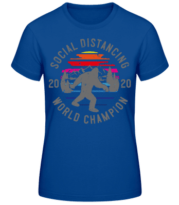 Social Distancing Champion 2020 - Women's Basic T-Shirt - Royal blue - Front