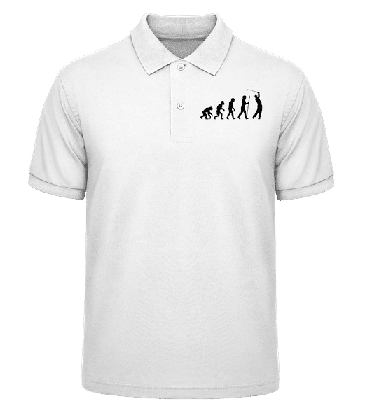 Aperçu: Évolution du golf - Polo en piqué fin pour hommes - Blanc - Devant