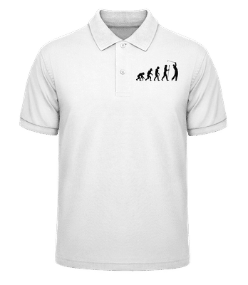Golf Evolution - Men's Polo Shirt Fine Piqué - White - Front