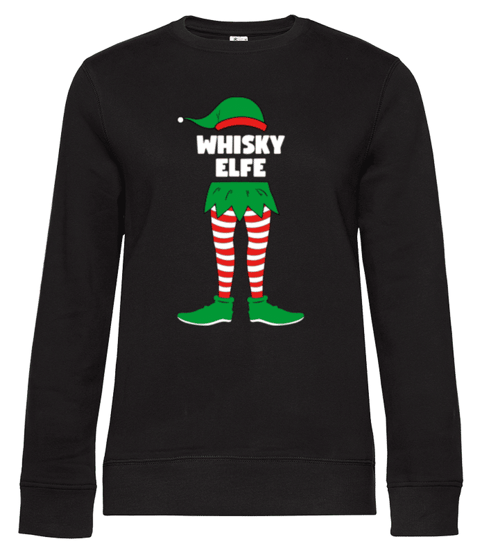 Vorschau: Whisky Elfe - Frauen Standard Pullover - Schwarz - Vorne