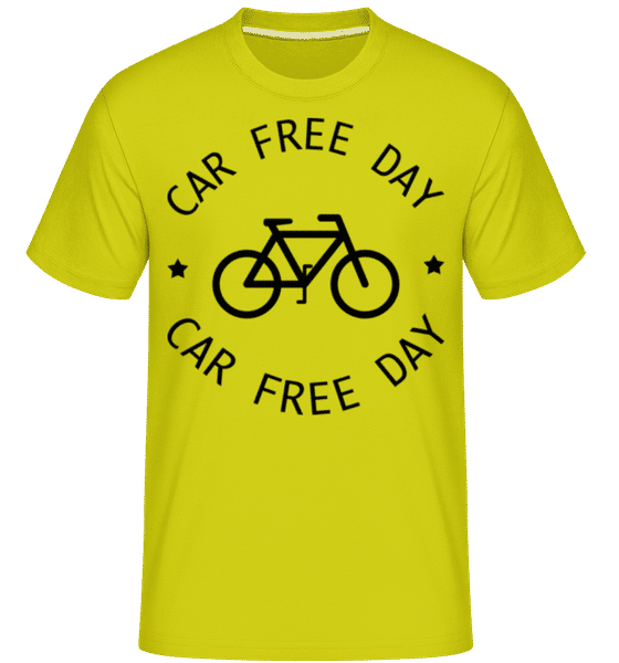 Aperçu: Car Free Day -  T-Shirt Shirtinator homme - Citron vert - Devant