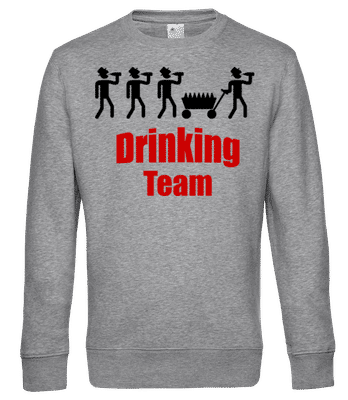 Drinking Team - Männer Standard Pullover - Grau meliert - Vorne