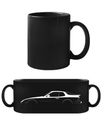 'Porsche 944 Turbo' Silhouette · Tasse Noire