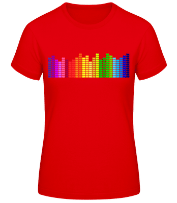 Regenbogen Soundbars - Frauen Basic T-Shirt - Rot - Vorne
