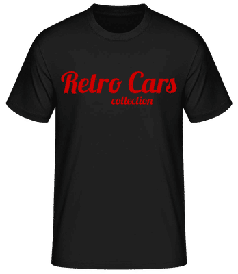 Retro Cars Collection - Pánske basic tričko - Čierna - Predné
