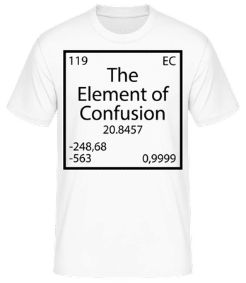 The Element Of Confusion - Männer Basic T-Shirt - Weiß - Vorne