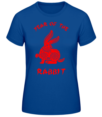 Chinese Zodiac Year Of The Rabbit - Frauen Basic T-Shirt - Royalblau - Vorne