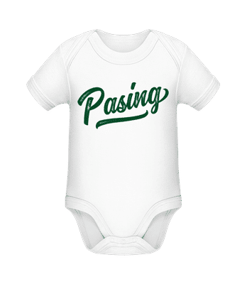 Pasing Swoosh - Baby Bio Strampler - Weiß - Vorne