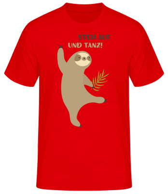 Steh Auf Und Tanz - Männer Basic T-Shirt - Rot - Vorne