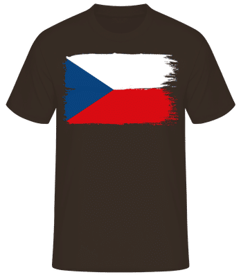 Country Flag Czech Republic - Camiseta básica para hombre - Marrón - delante