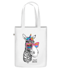 blázen Unicorn - Organická taška - Bílá - Napřed