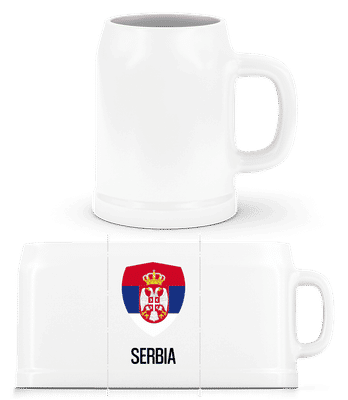 Serbia - Chope de bière - Blanc - Devant