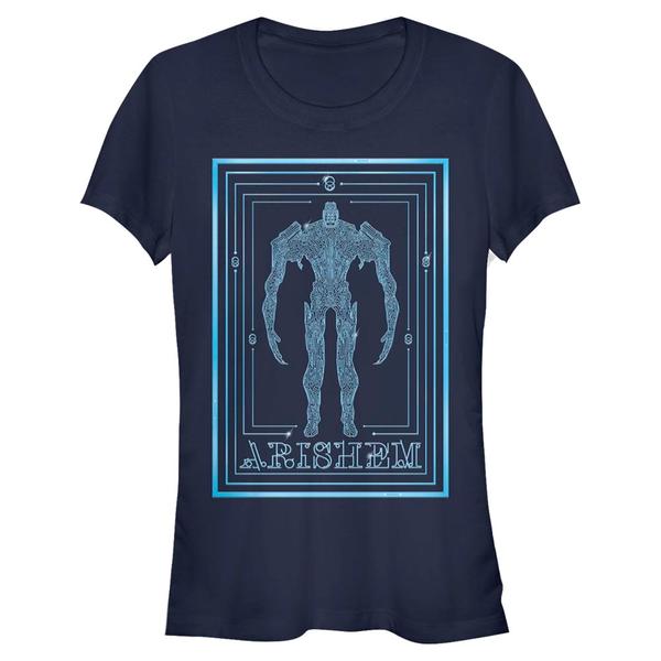 Aperçu: Marvel - Eternals - Arishem Poster - Femme T-shirt - Bleu marine - Devant