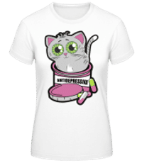 Antidepressiva Katze - Frauen Basic T-Shirt - Weiß - Vorne