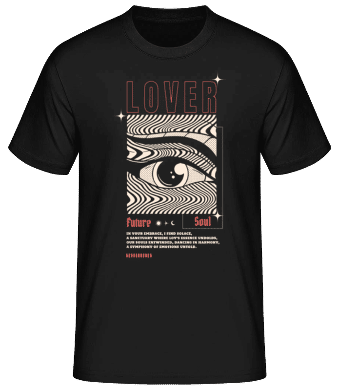 Preview: Lover - Men's Basic T-Shirt - Black - Front