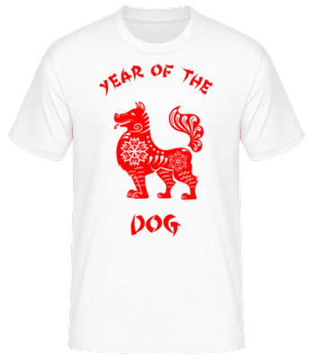 Chinese Zodiac Year Of The Dog - Pánske basic tričko - Biela - Predné
