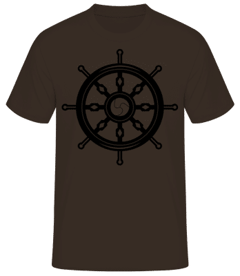 Wheel Black/White - T-shirt standard Homme - Marron - Devant