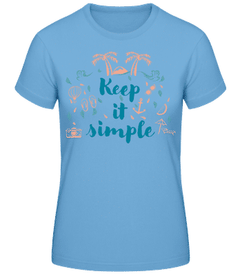 Keep It Simple - Dámske basic tričko - Svetlo modrá - Predné